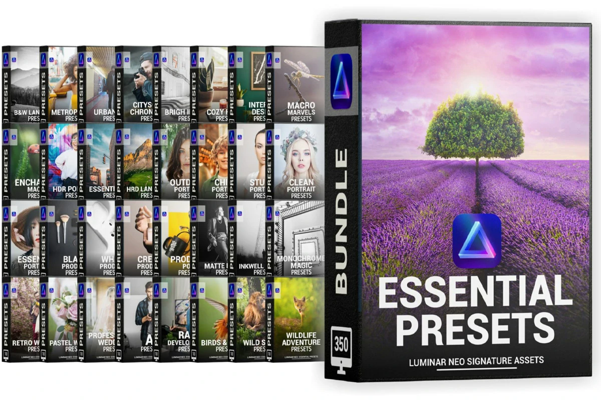 站长推荐！！！Luminar NEO 40套400+基础预设包LN预设 Essential Preset Bundle