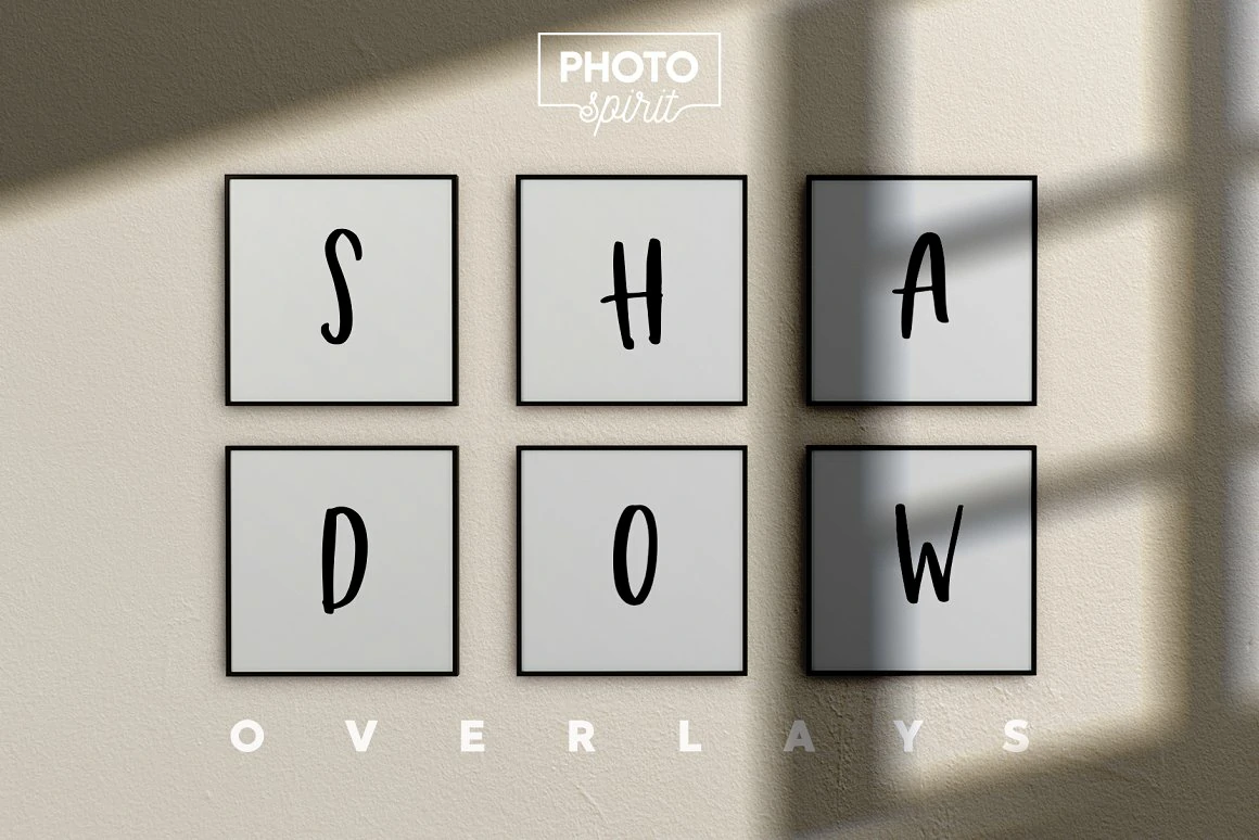 62张植物窗户网格阴影效果图片叠加素材+PS动作 Organic Shadow Photo Overlays