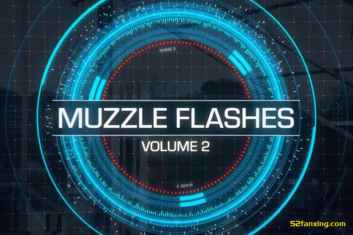 【4K视频素材】116个真实电影枪支枪口闪光火花特效动画含透明通道 ActionVFX – Muzzle Flashes Vol. 2