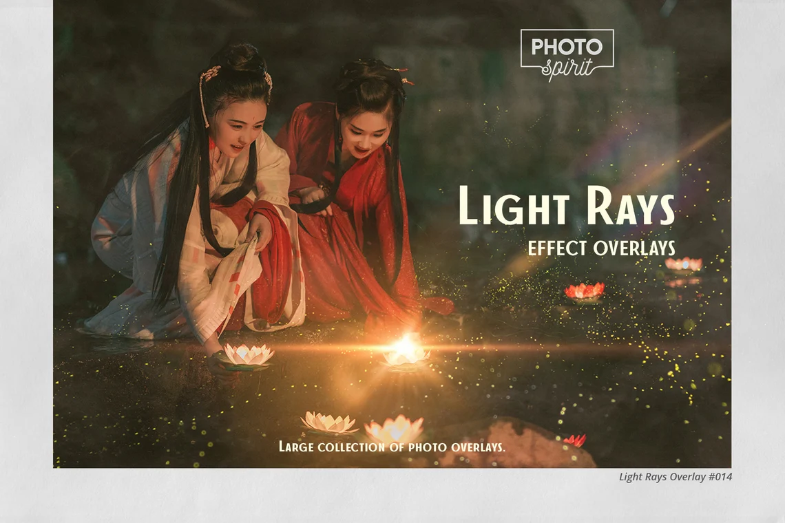 【图片素材】34张梦幻晨光阳光舞台灯光镜头炫光摄影合成图片素材 Light Rays Effect Overlays
