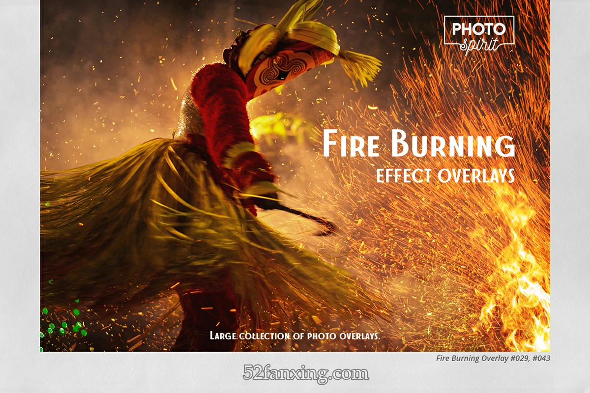 【图片素材】60张真实火焰燃烧火星粒子火花火苗烈焰框架创意设计图片素材 Fire Burning Effect Overlays