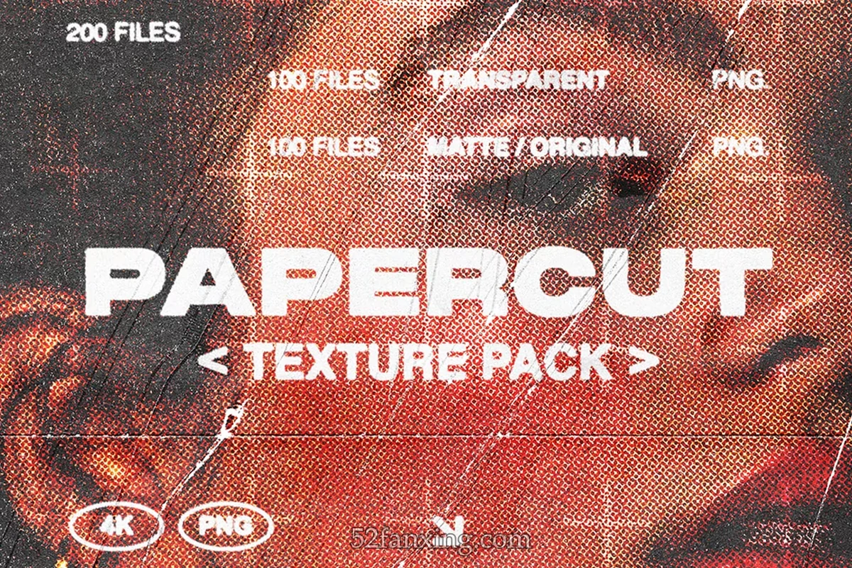 【图片素材】100款复古半色调褶皱折痕肌理噪点颗粒纸张纹理背景图片素材 PaperCut Texture Pack