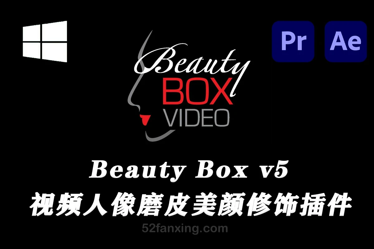 【AE/PR插件】视频人像磨皮润肤美颜修饰插件 Beauty Box v5.0.15 Win汉化版