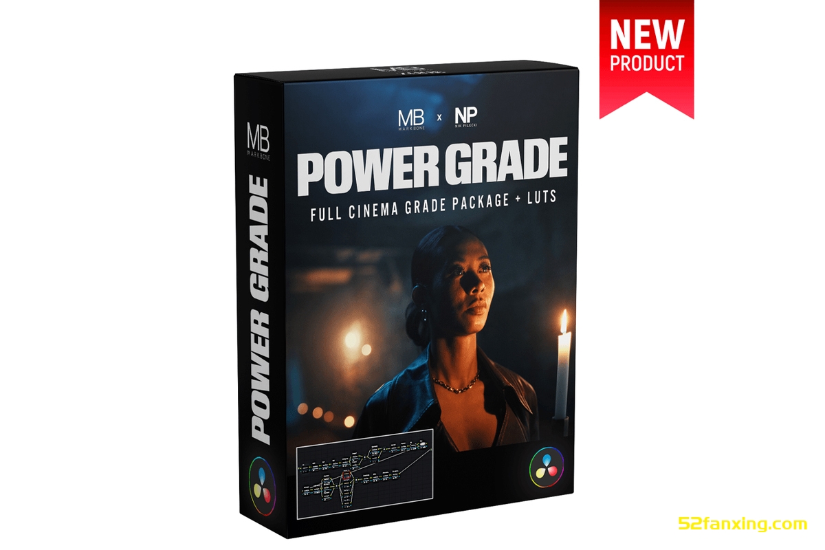 【LUT预设】油管大神Mark Bone达芬奇电影级色彩调色大师课 节点+LUT预设